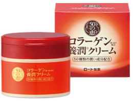 ROHTO 50 MEGUMI COLLAGEN YOJUN CREAM Антивозрастной крем для лица, 90 гр