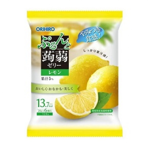 Orihiro Purunto Konnyaku Jelly — желе из конняку, вкус лимона, 6 шт