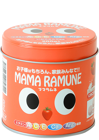 Mama Ramune Детские витамины, вкус клубники со сливками, 100 дней