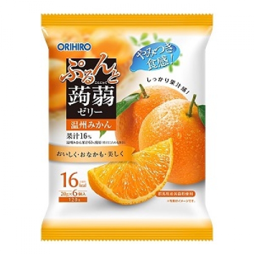 Orihiro Purunto konnyaku Jelly-конняку желе, апельсин дәмі, 6 дана