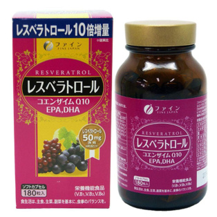 Fine Japan Ресвератрол EPA DHA Коэнзим Q10 и витамины, 30 дней