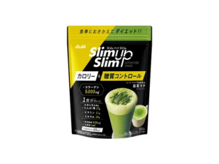Asahi Slim up Протеиновый диет коктейль, вкус матча латте, 315 гр