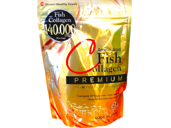 Minami Amino Acid Fish Collagen Premium, Коллаген с аминокислотами, рыбный, премиум, 28 дней