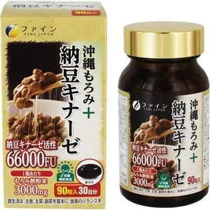 Fine Japan Наттокиназа + черный уксус мороми, 30 дней